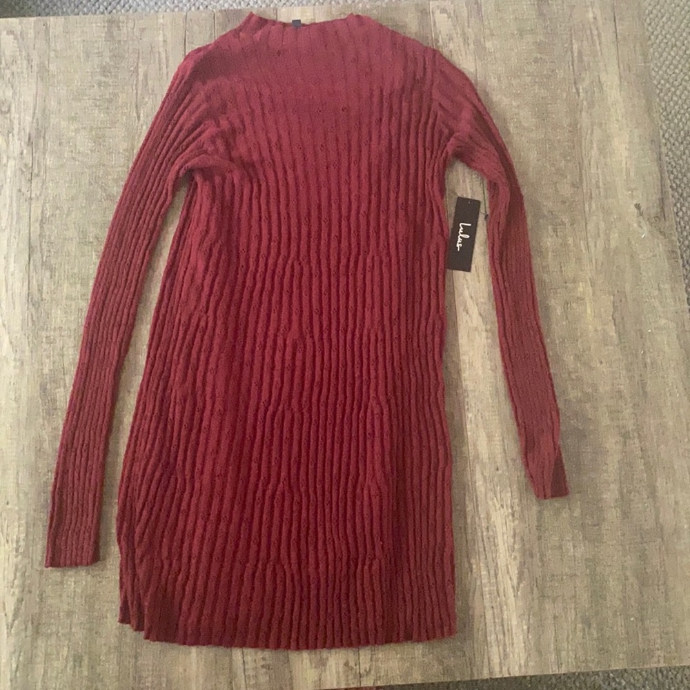 Lulus maroon sweater dress